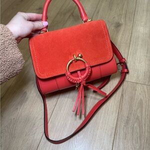 Chloe orange handbag